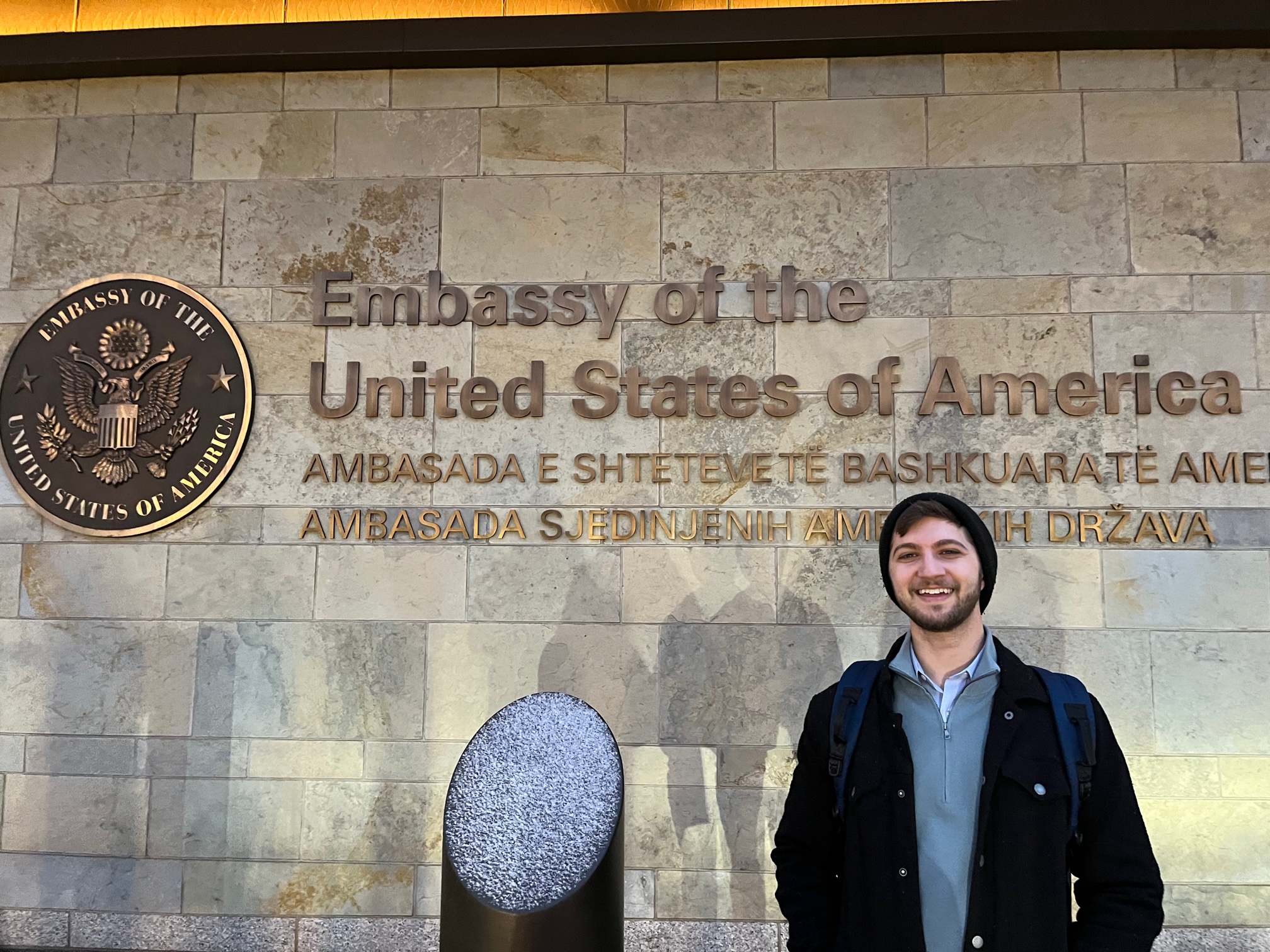 Mitchell Bergens at the U.S. Embassy in Albania