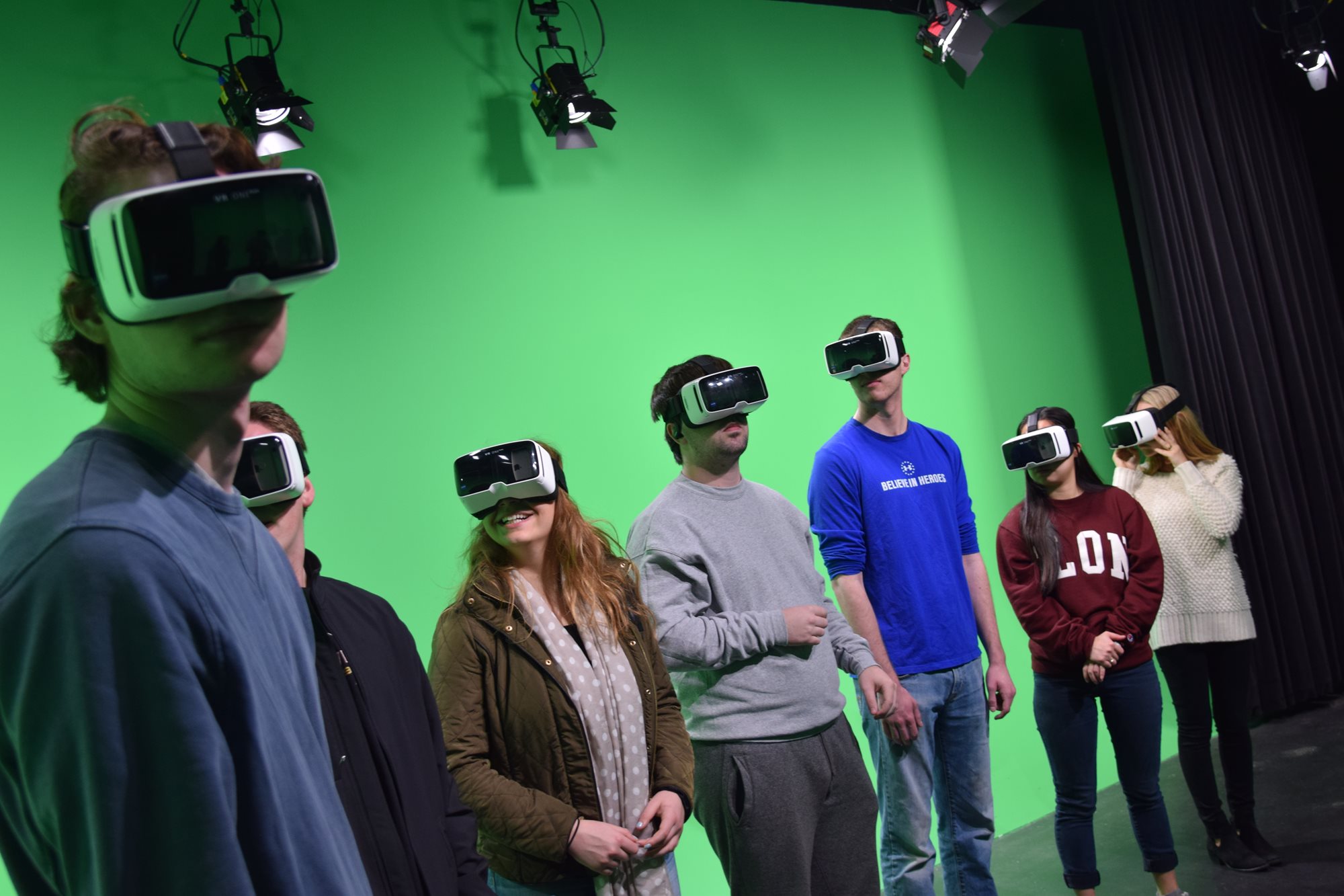 Students use the virtual studio.
