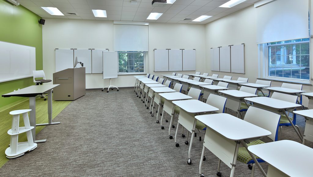 The first-floor classroom in Long Building.