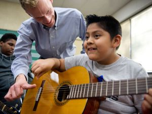 Picture of guitar instruction