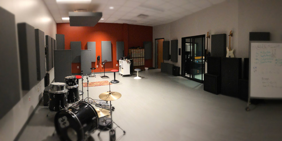 Studio A Tracking Room for Elon's Music Production & Recording Arts Program