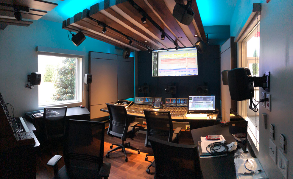 Studio D in Elon's Music Production & Recording Arts Program
