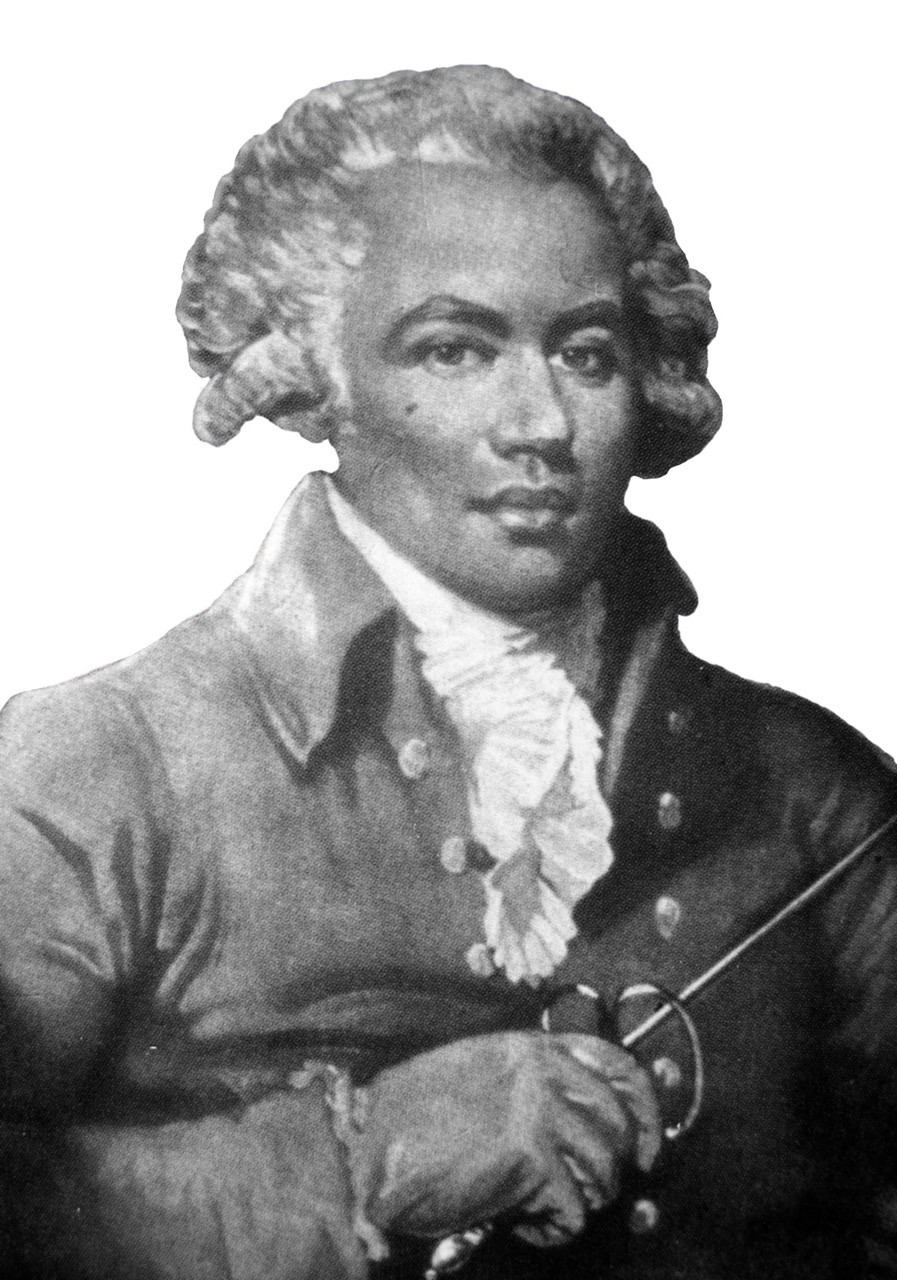 black and white portrait of Joseph Bologne