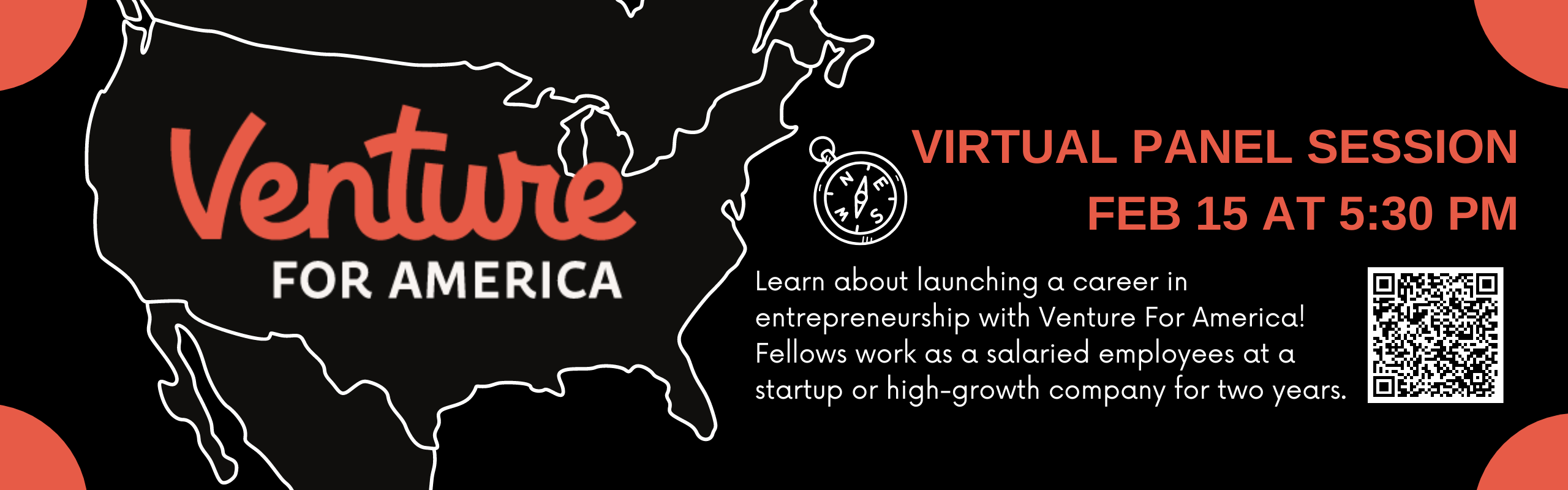Venture for America Virtual panel session Feb 15 review the Elon Job Network for details