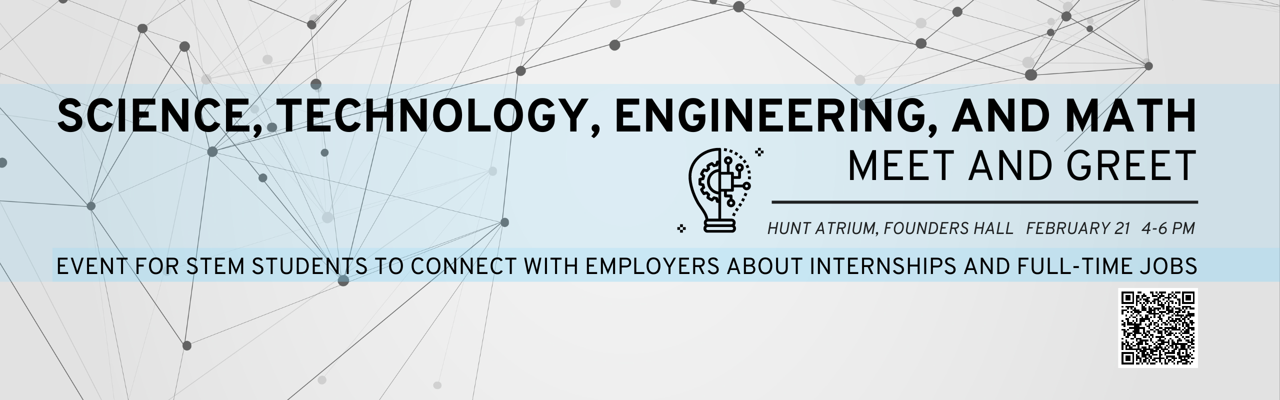STEM Meet and Greet Feb 21 review event details on the Elon Job Network