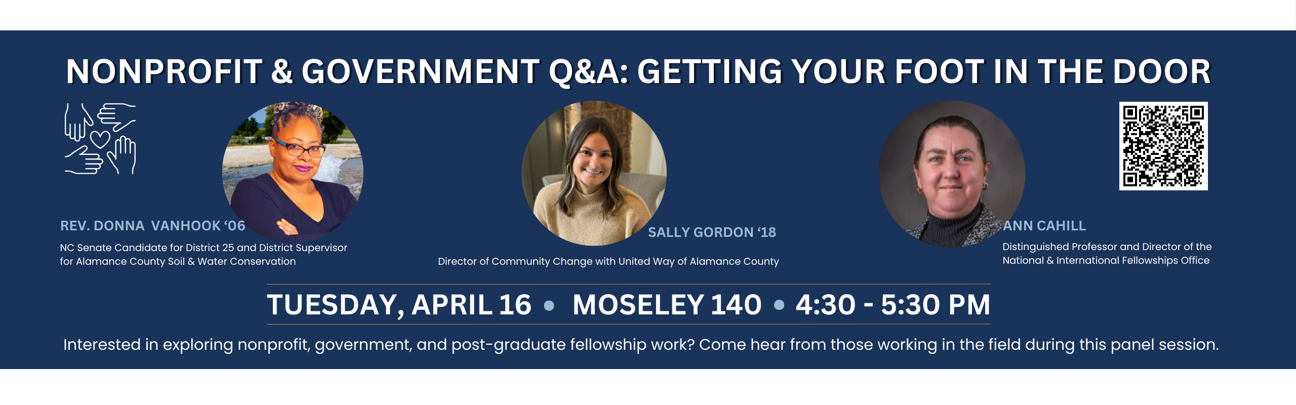 Nonprofit & Government Q&A on April 16. See EJN for more details
