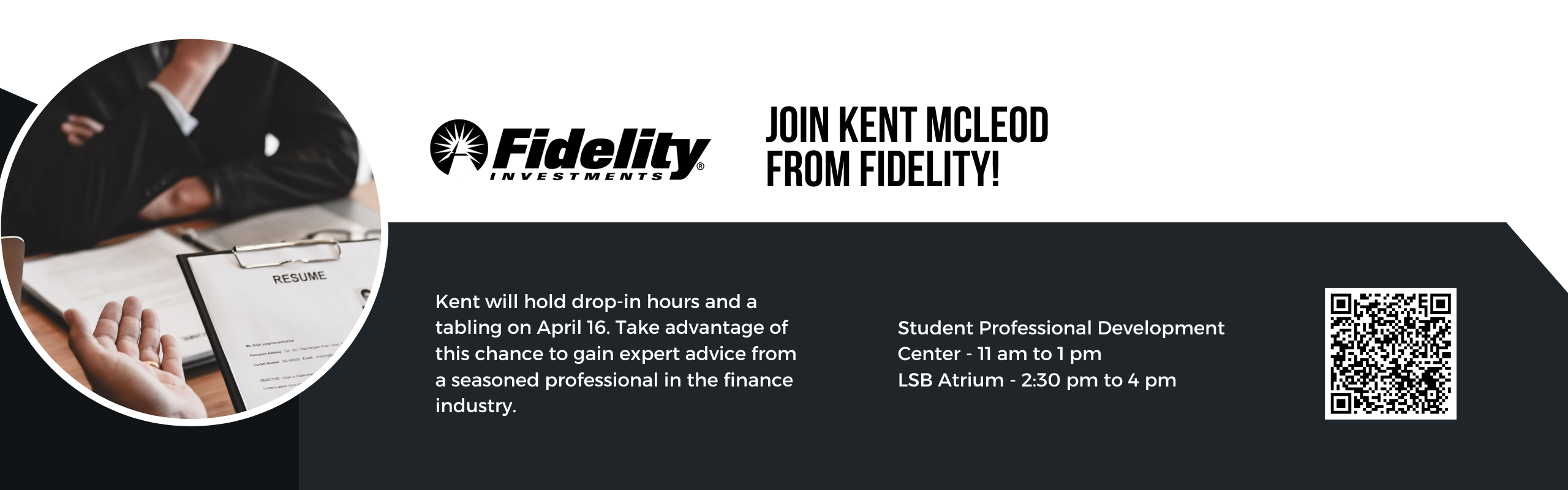 Fidelity Info Session. See EJN for more details