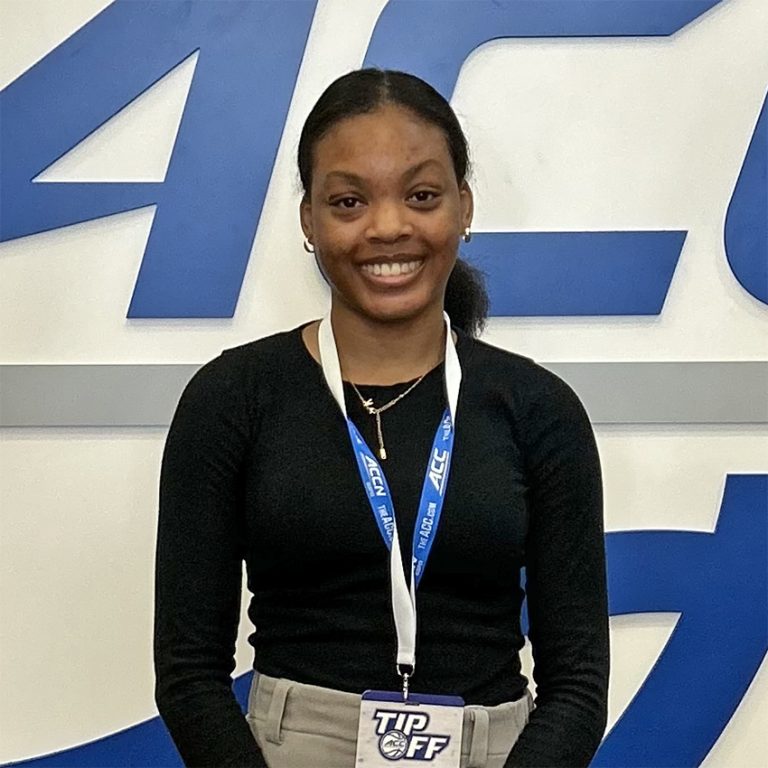 Elon's Kelani Tucker with the ACC
