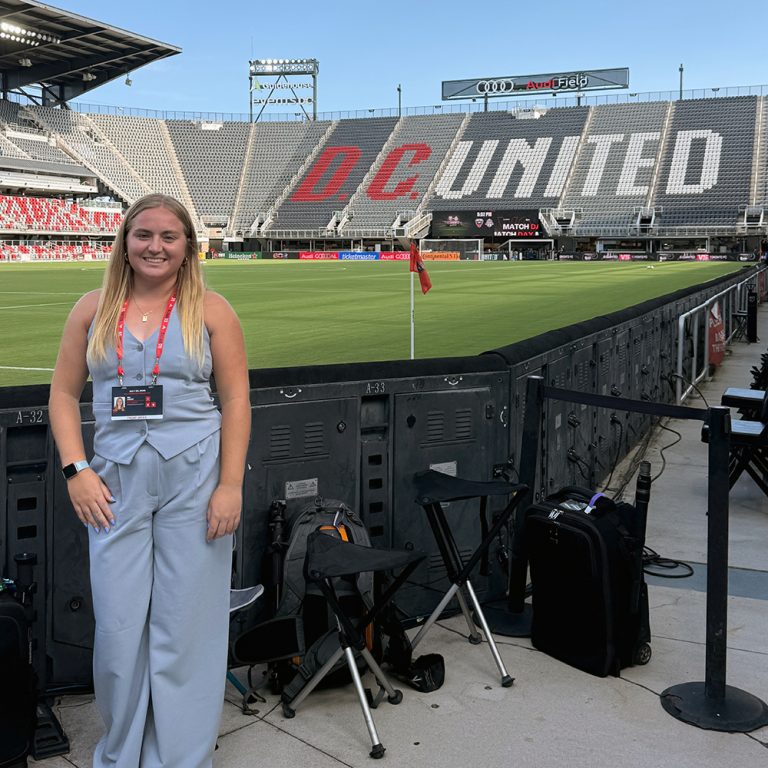 Elon student Mia Zebley interns with DC United.