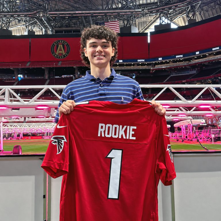 Elon student Zach Smith interns with Mercedes Benz Stadium