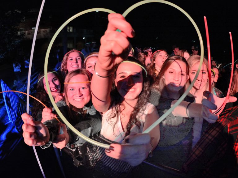Photo of students having fun at a concert