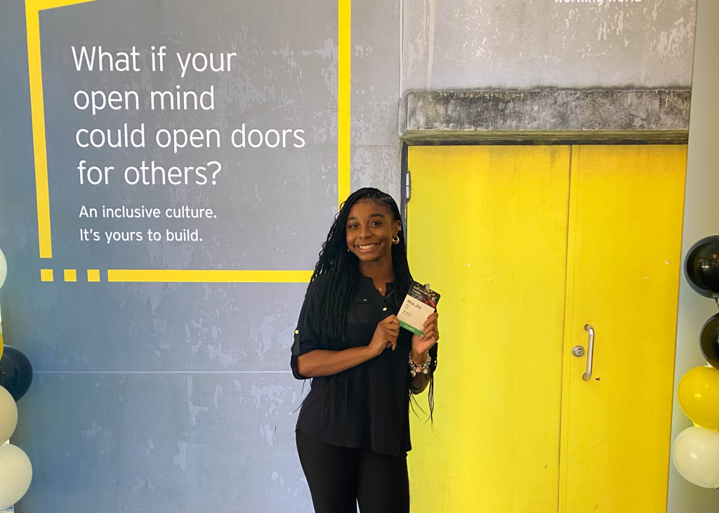 Mya Joy Lee at her internship at Ernst & Young