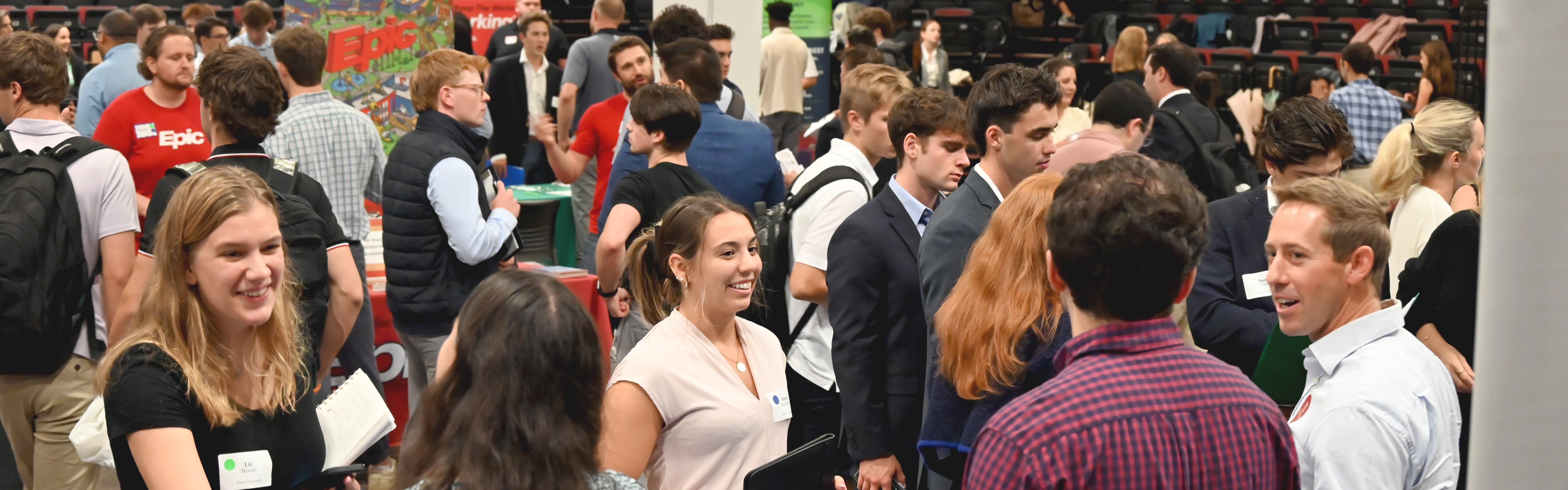 Photo of students participating at University Business School job fair