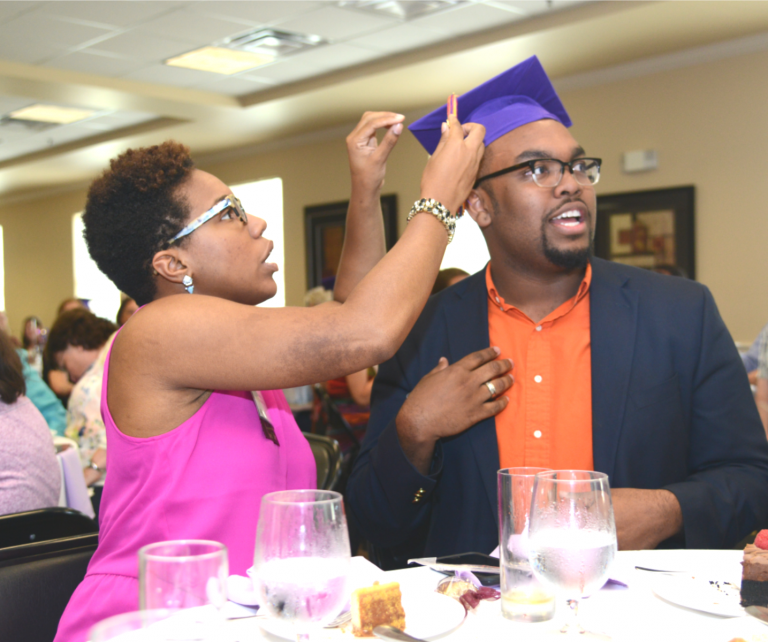 Lavender Graduate in graduation cap