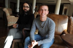 Chris Jarrett '11 and his faculty mentor Michael Matthews.