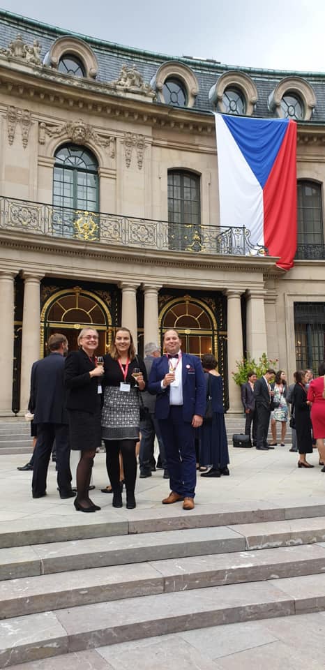 Picture of Courtney Kobos visiting the US Embassy in Prague
