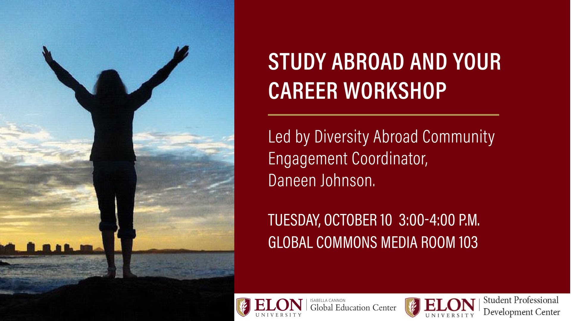 Study Abroad and Your Career Oct. 10 Today at Elon Elon