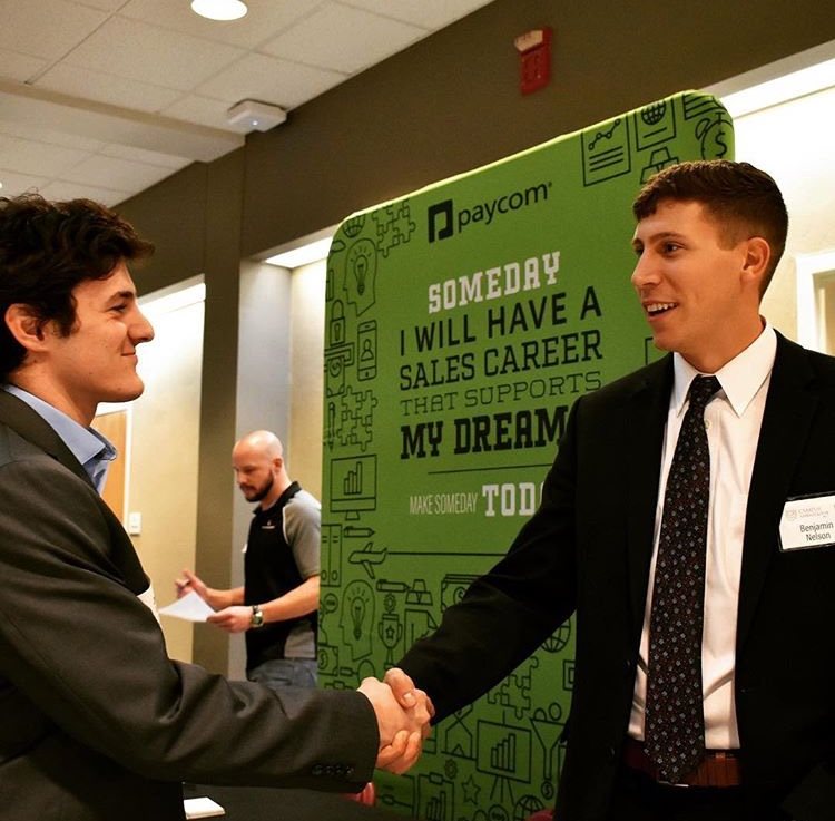 Salesminded students network with professionals at Sales Meet and