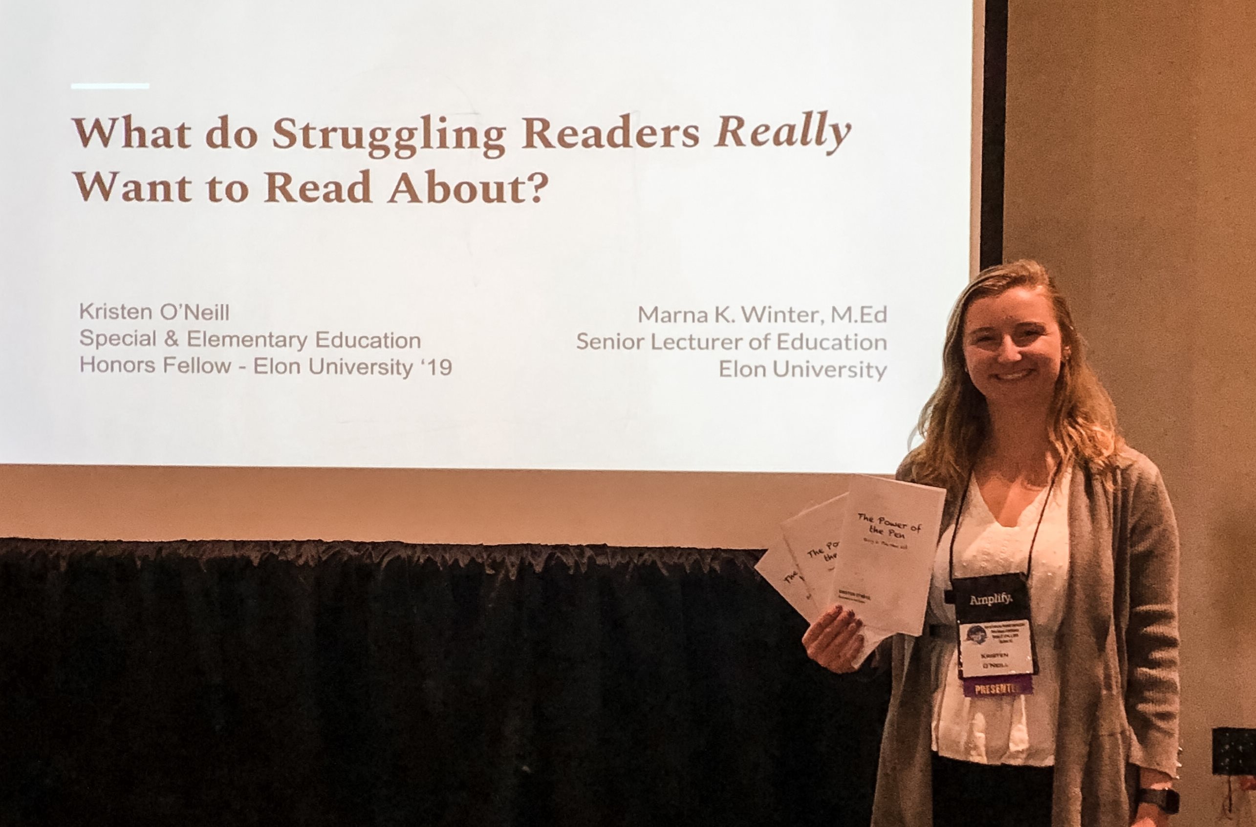 Education Honors Fellow presents research at N.C. Reading Association