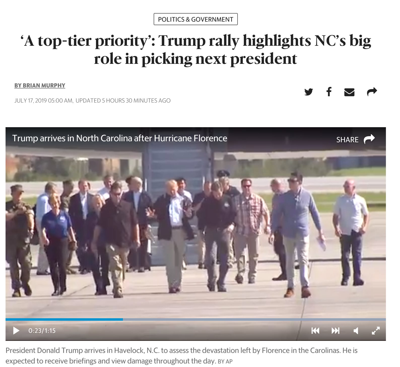 Elon University / Today at Elon / Usry quoted in News & Observer