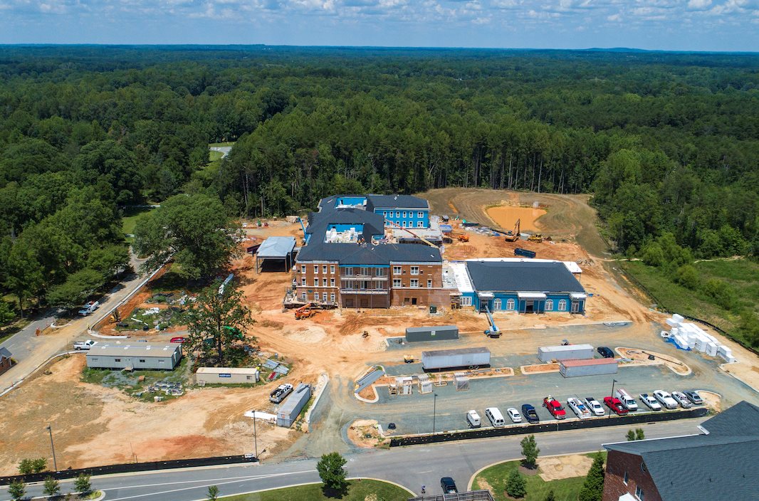 Summer work on Inn at Elon, LaRose Student Commons moves projects