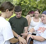 A photo of Elon students participating in Adventures in Leadership
