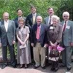 A photo of business faculty award winners