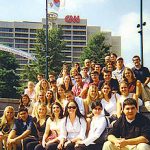 A photo of  Elon students at CNN.