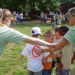 A photo of DPT students at burn camp
