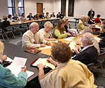 A photo of  the Board of Visitors meeting.