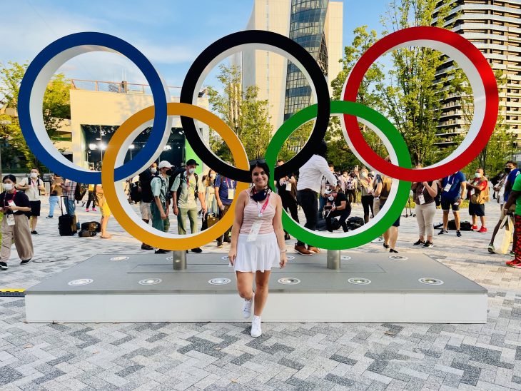 Lindsay Kimble Carney ’13 is the executive news editor at People Magazine who covered the 2020 Olympic Games in Tokyo.
