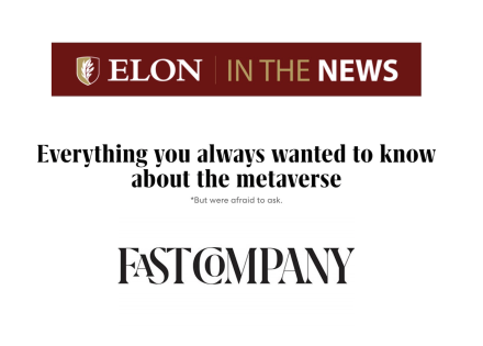 Elon in the News graphic with the headline and Fast Company logo