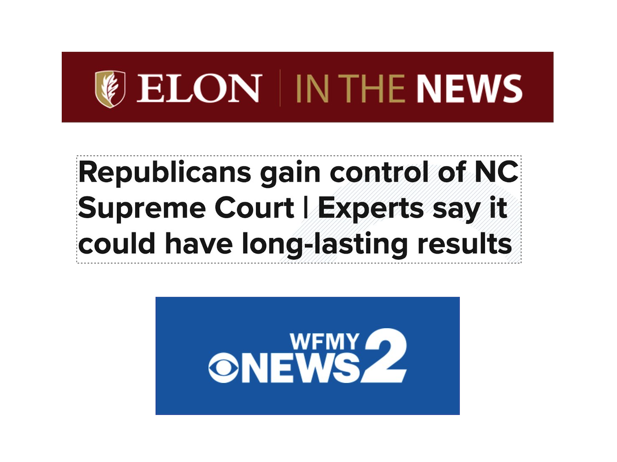 Elon in the News graphic with WFMY headline