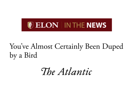 Elon in the News graphic with headline from The Atlantic