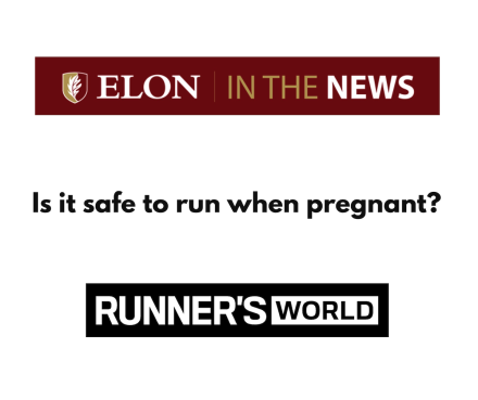 Elon in the News graphic with Runner's World headline