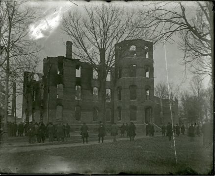 A view of the burned out Administration Building following the Jan. 18, 1923 fire. 
