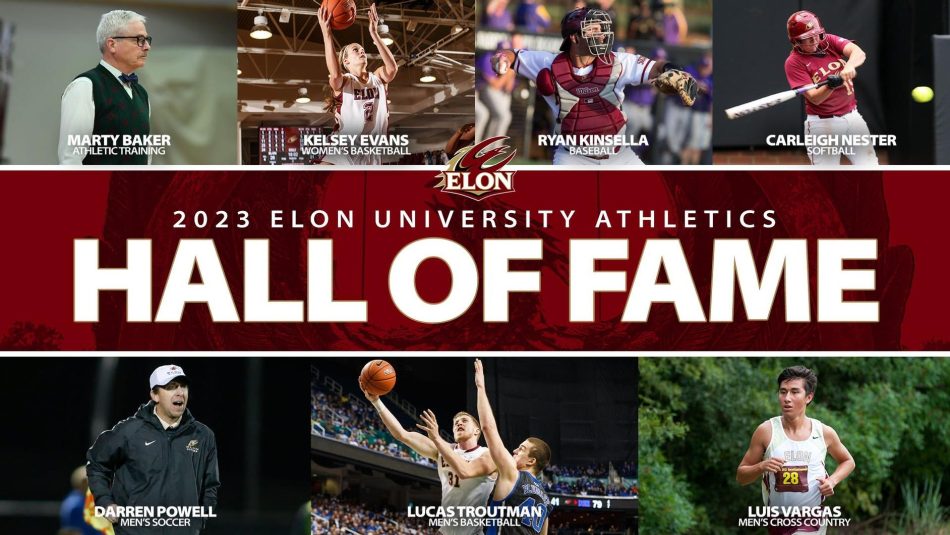 A collage of photos featuring the seven Hall of Fame inductees