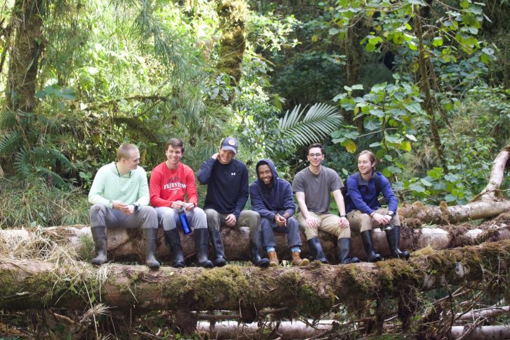 Raheem Murphy '23 (third from right) along with other classmates on his study abroad trip to Panama.