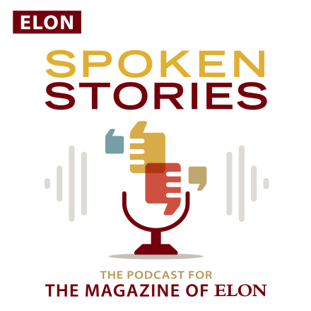 Logo for the Magazine of Elon: Spoken Words podcast