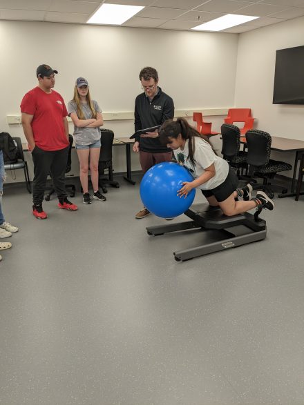 Fifteen students and two staff members from Elon Academy visited the Francis Center on June 15 to engage in health-science related activities.