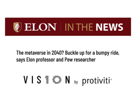 Elon in the News graphic with headline