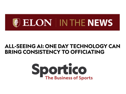 Elon in the News graphic with headline from Sportico