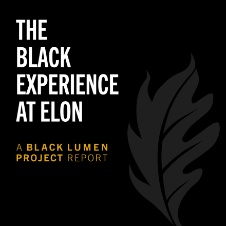 Graphic with "The Black Experience at Elon"