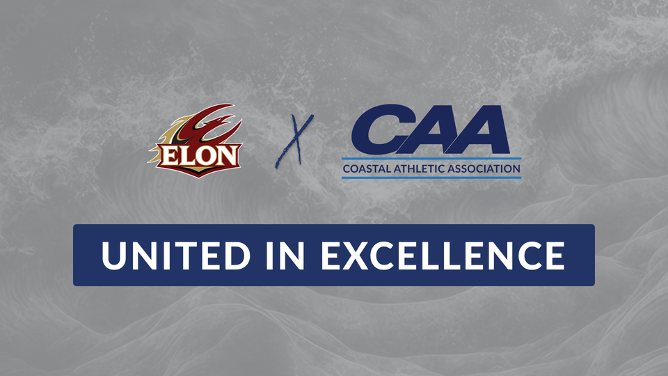 Elon and CAA logos with message United in Excellence