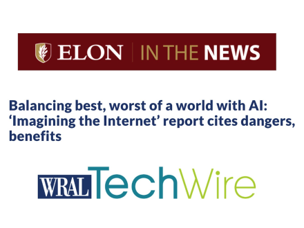 Elon in the News logo with WRAL TechWire headline