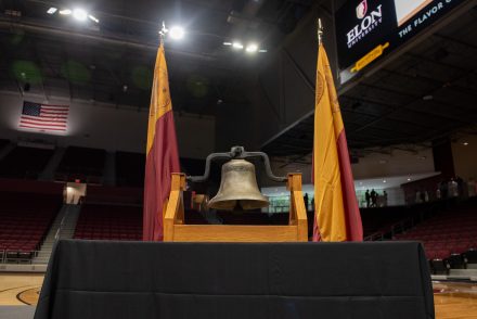 Ceremonial bell which the SGA president rings during the Opening Day ceremony.