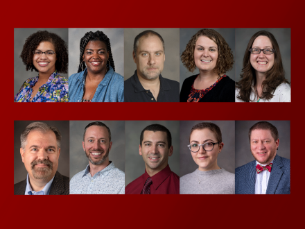 collage of photos of 10 faculty and staff winners of the Elon College's Awards for Excellence