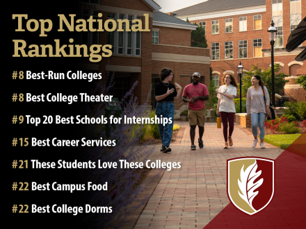 Graphic with Princeton Review rankings