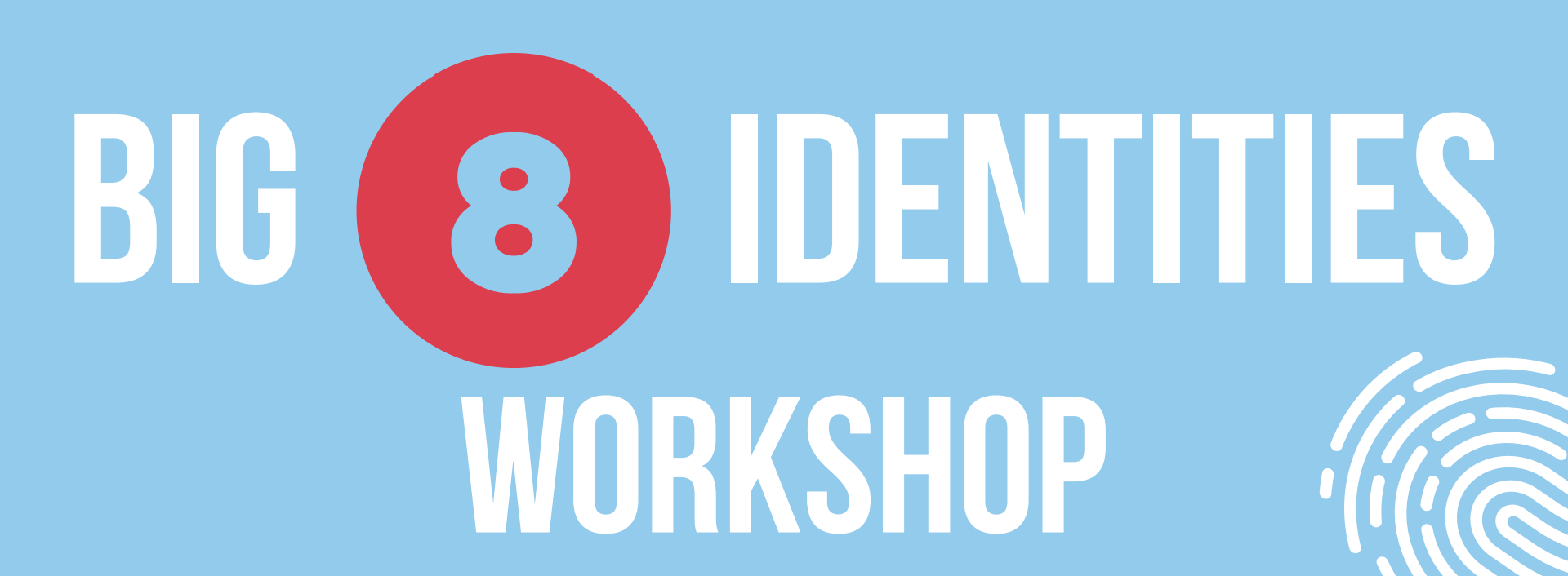 Graphic of the Big 8 Identities workshop