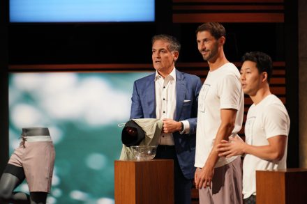 Wes’11 and Greg’11 on the television show Shark Tank with Mark Cuban